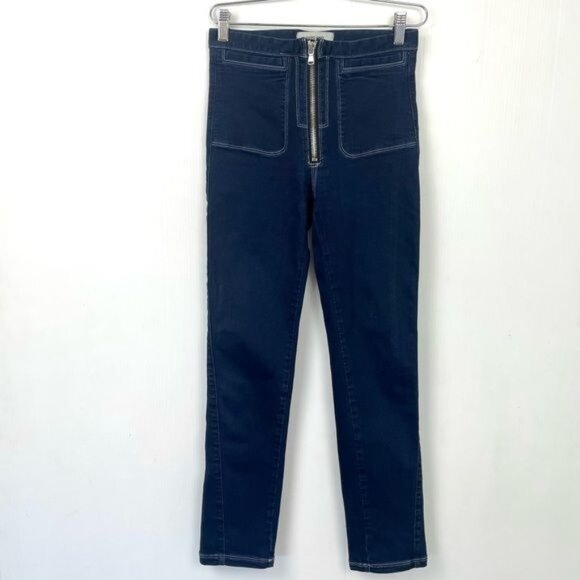 RACHEL COMEY Mid-Rise Straight Leg Jeans  Exposed zipper size 0 - Picture 1 of 7